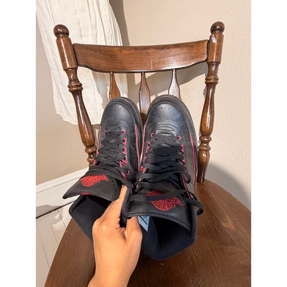 Nike Air Jordan 2 Retro Alternate 87 Black-Varsity Red Sz 8.5